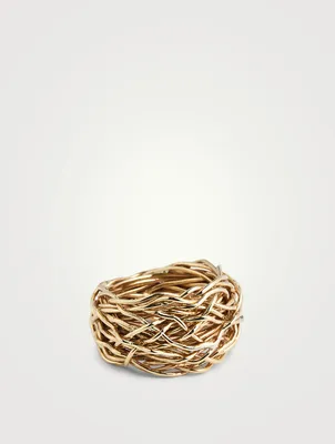 Vintage 14K Gold Wire Cage Ring