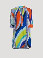 Printed Poplin Tunic Dress