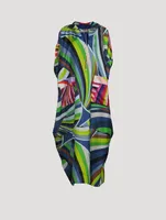 Silk Twill Caftan In Iride Print