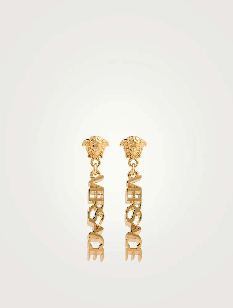 La Medusa Logo Drop Earrings