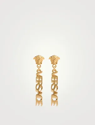 La Medusa Logo Drop Earrings