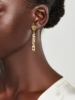 La Medusa Logo Drop Earrings