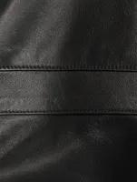 Leather Track Pullover Jacket
