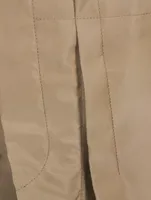 Nylon Twill Midi Skirt