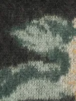 Brushed Floral Mockneck Sweater