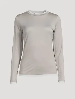 Double-Layered Long-Sleeve T-Shirt