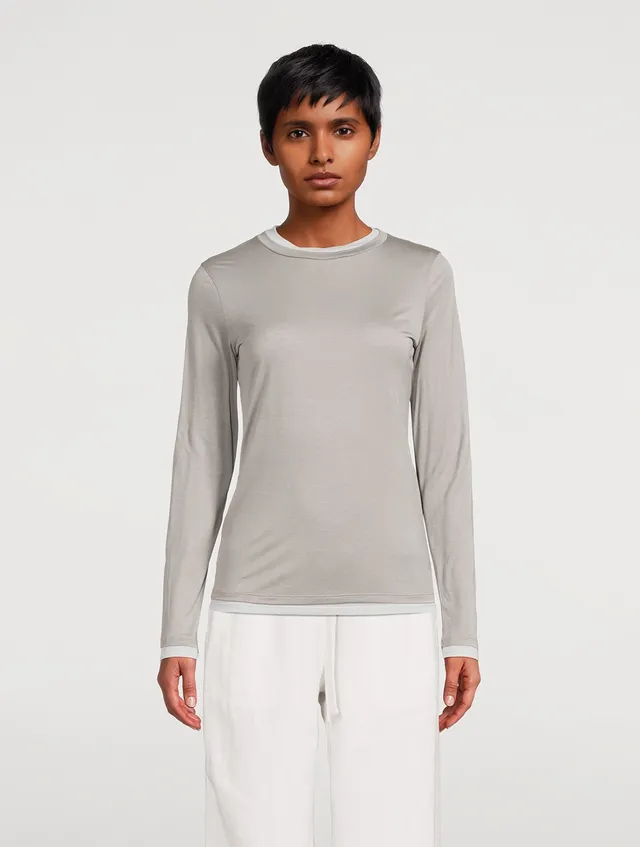 Long-Sleeve Double-Layer Sculpting T-Shirt