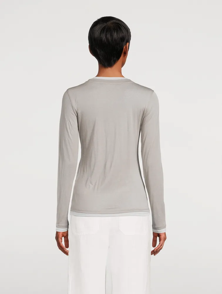 Long-Sleeve Double-Layer Sculpting T-Shirt