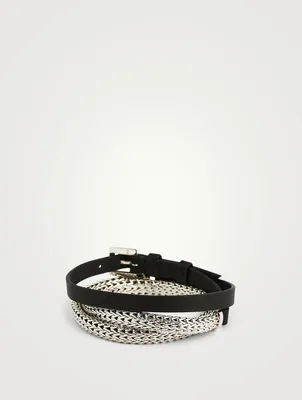 Icon Leather Wrap Bracelet