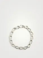 Surf Pavé Link Bracelet With Diamonds