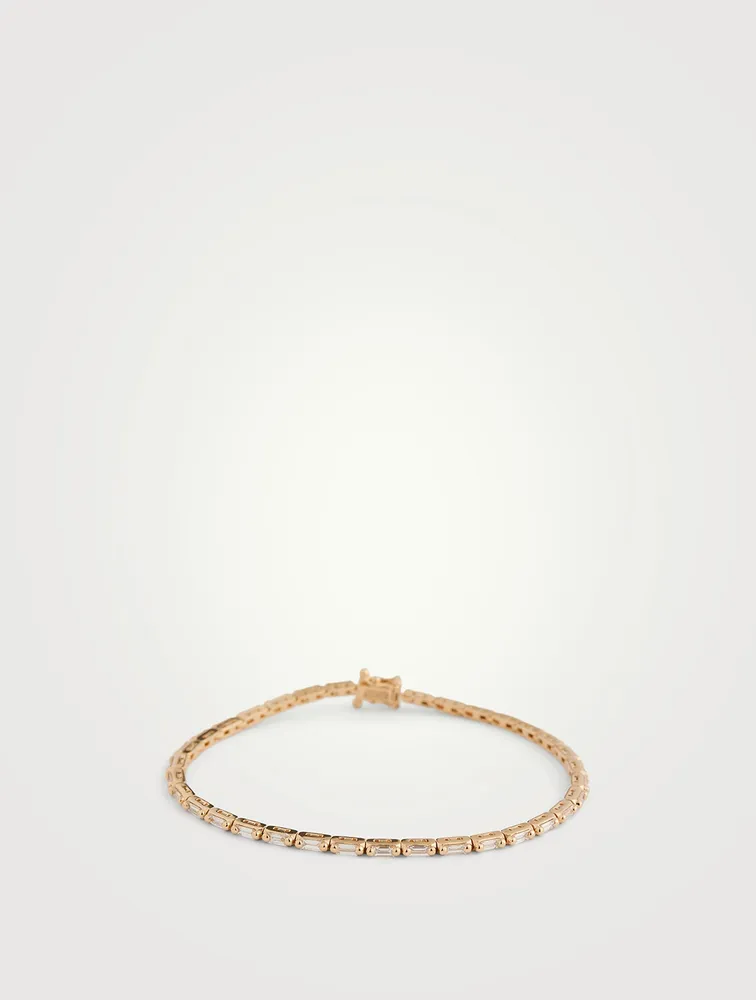 18K Rose Gold Diamond Tennis Bracelet