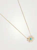 Mini 18K Gold Evil Eye Turquoise Pendant Necklace