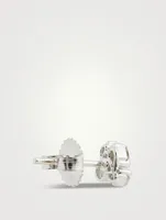 18K White Gold Stud Earrings With Diamonds