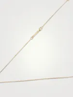 18K Gold Frenzy Rainbow Sapphire Mini Bar Pendant Necklace