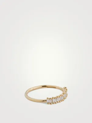 Fireworks 18K Gold Half Band Ring With Diamonds
