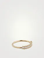 Fireworks 18K Gold Half Band Ring With Diamonds
