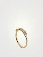 Fireworks 18K Gold Half Band Ring With Diamonds