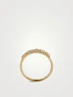Fireworks 18K Gold Half Band Ring With Diamonds
