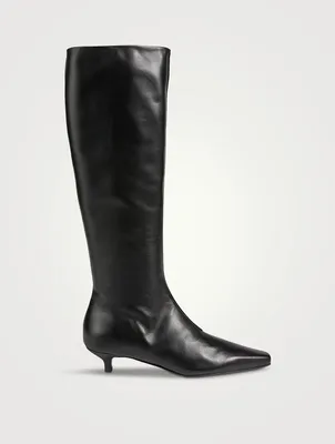 The Slim Leather Knee-High Boots