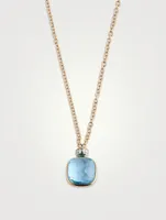 Nudo Classic 18K Rose And Gold Pendant Necklace With Sky Blue Topaz And Diamonds