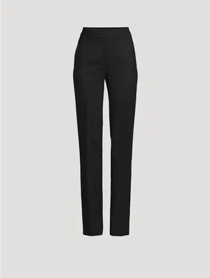 Chio Straight-Leg Stretch Wool Trousers