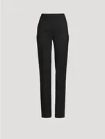 Chio Straight-Leg Stretch Wool Trousers