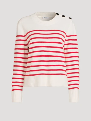 Stripe Jacquard Wool And Cashmere Sweater