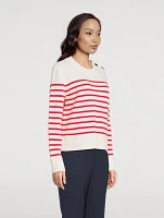Stripe Jacquard Wool And Cashmere Sweater