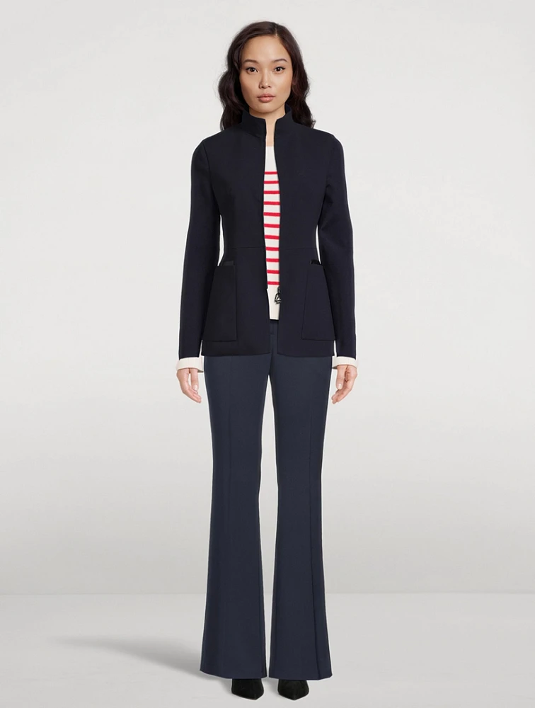 Stripe Jacquard Wool And Cashmere Sweater