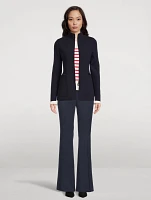 Stripe Jacquard Wool And Cashmere Sweater