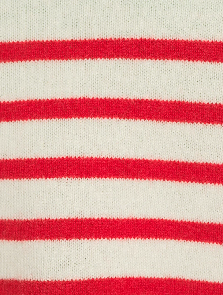 Stripe Jacquard Wool And Cashmere Sweater