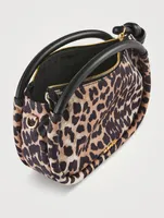 Mini Knot Shoulder Bag In Leopard Print
