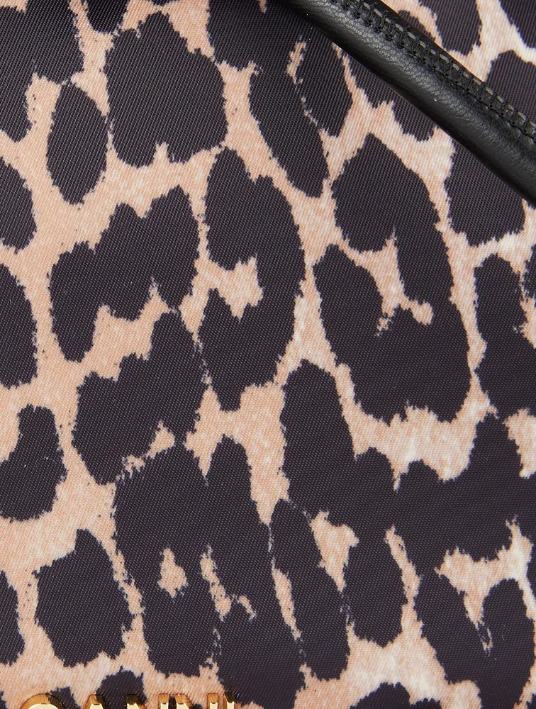 Mini Knot Shoulder Bag In Leopard Print