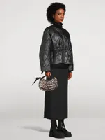 Mini Knot Shoulder Bag In Leopard Print