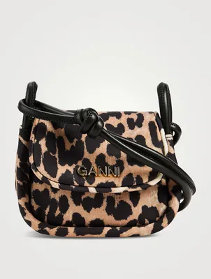 Mini Knot Crossbody Bag In Leopard Print