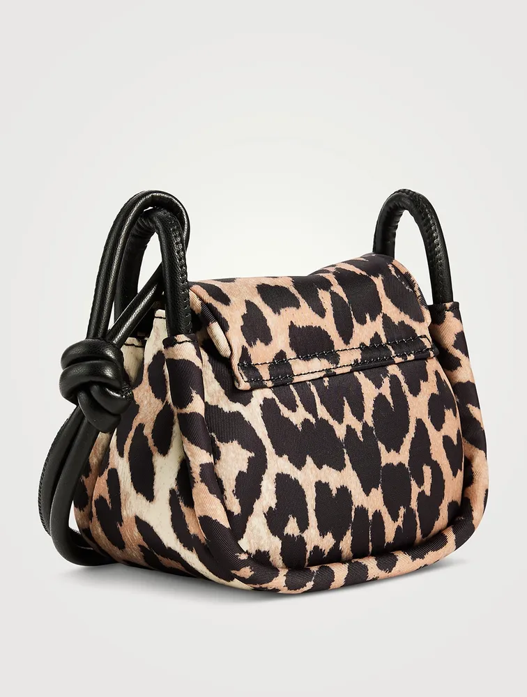 Mini Knot Crossbody Bag In Leopard Print