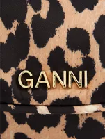 Mini Knot Crossbody Bag In Leopard Print