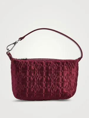 Small Quilted Satin Shoulder Bag