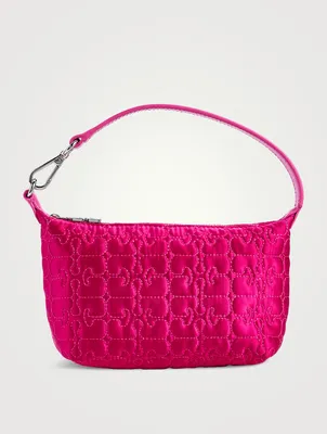 Small Quilted Satin Shoulder Bag