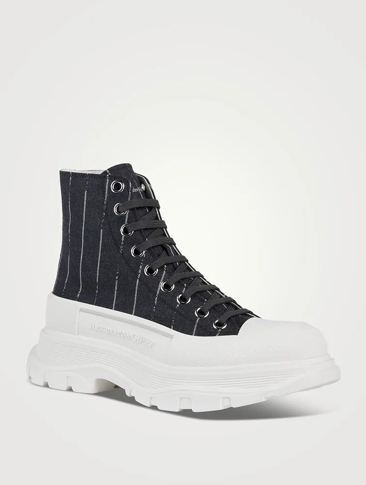Tread Slick Canvas Boots Broken Stripe Print