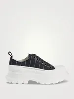 Tread Slick Canvas Sneakers Broken Stripe Print