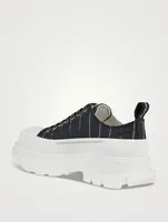 Tread Slick Canvas Sneakers Broken Stripe Print