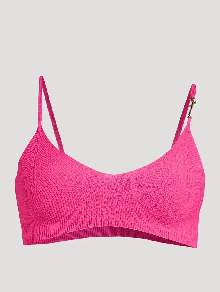 Pralù Rib-Knit Bandeau Top