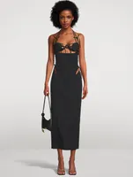 Ruban Cut-Out Midi Dress