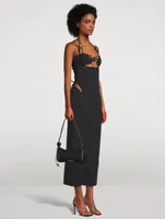 Ruban Cut-Out Midi Dress