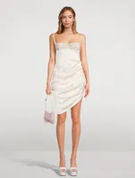 La Saudade Brodée Lace-Trim Slip Dress