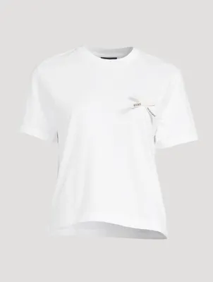 Noeud Bow-Embellished T-Shirt