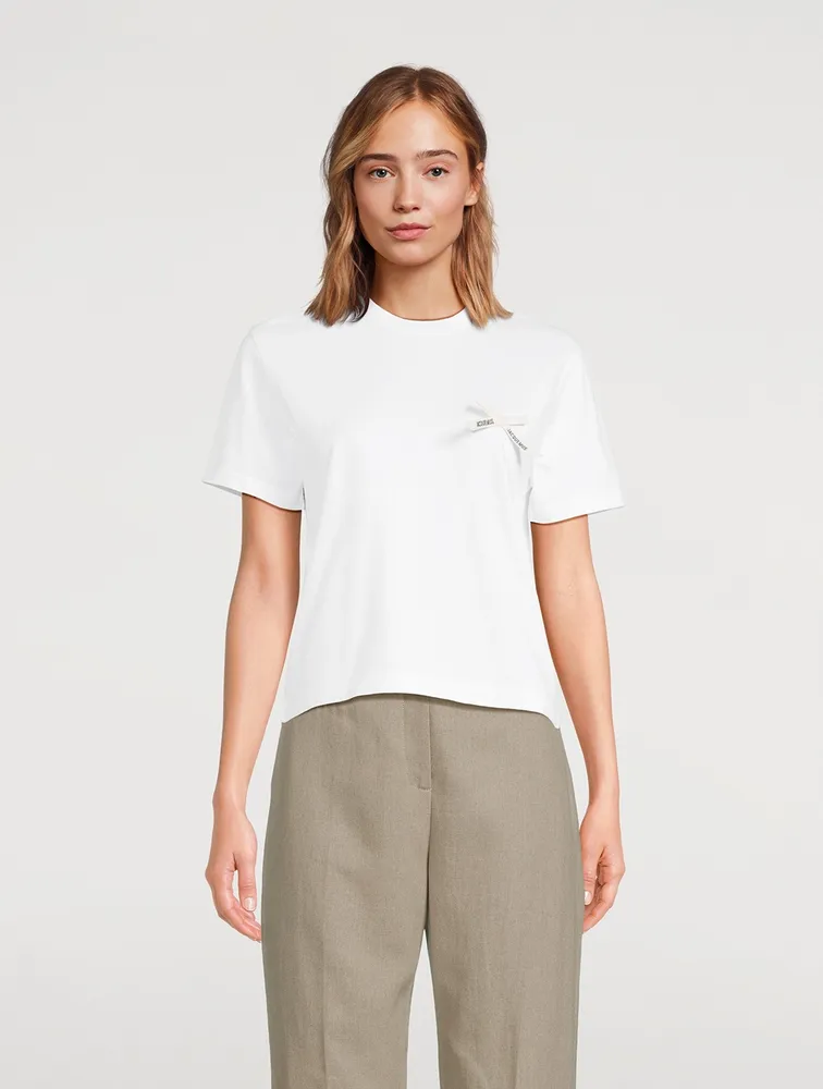 Noeud Bow-Embellished T-Shirt