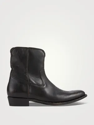 Austin Leather Boots With Zip