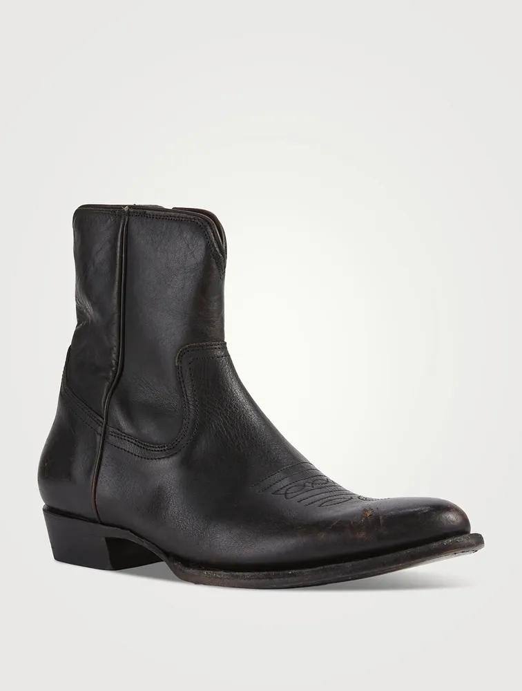 Austin Leather Boots With Zip